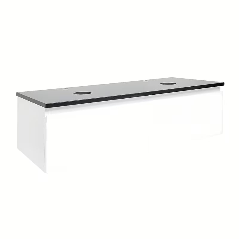 Viseča kopalniška omarica SAT B-Way 1 v beli sijajni izvedbi s pokrivno ploščo 119x45x30 cm
