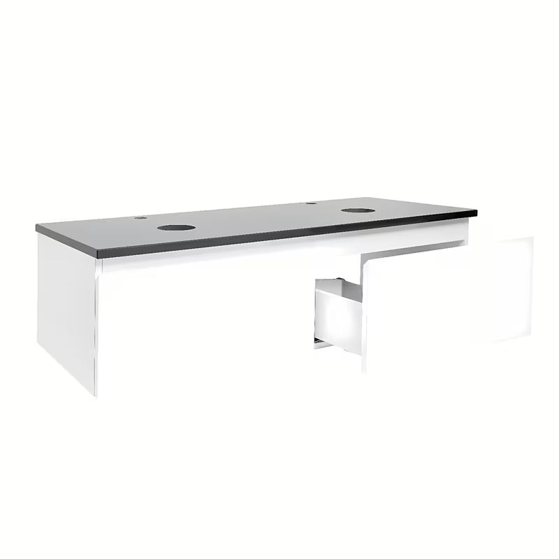 Viseča kopalniška omarica SAT B-Way 1 v beli sijajni izvedbi s pokrivno ploščo 119x45x30 cm