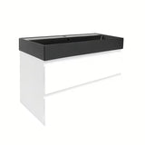Viseča kopalniška omarica z umivalnikom SAT B-Way 1 v sijajni beli barvi 99x50x45 cm