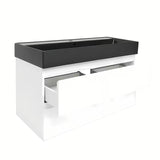 Viseča kopalniška omarica z umivalnikom SAT B-Way 1 v sijajni beli barvi 99x50x45 cm