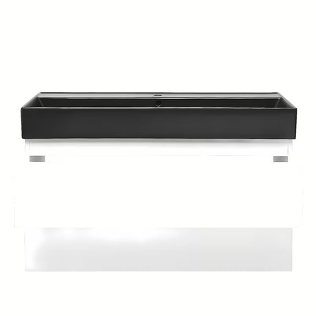 Viseča kopalniška omarica z umivalnikom SAT B-Way 1 v sijajni beli barvi 99x50x45 cm