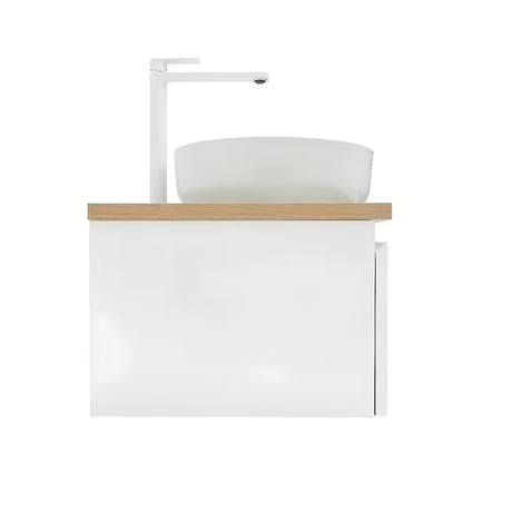 Viseča kopalniška omarica SAT B-Way 1 v beli barvi s sijajno površino, 59x45x30 cm.