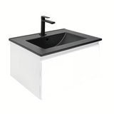 Viseča kopalniška omarica z umivalnikom SAT B-Way 1 v sijajni beli barvi 59x45x30 cm