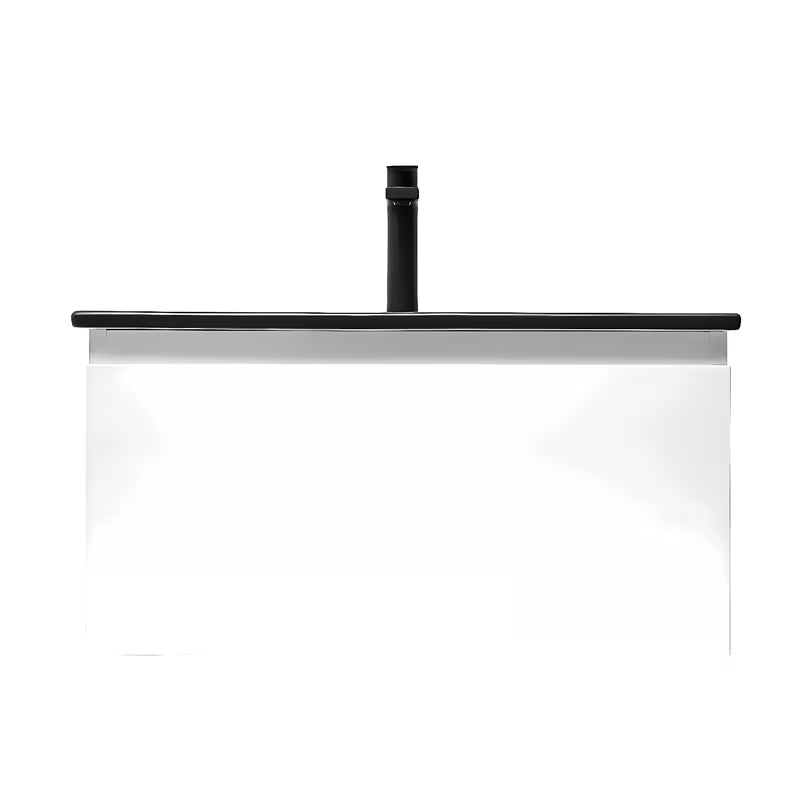 Viseča kopalniška omarica z umivalnikom SAT B-Way 1 v sijajni beli barvi 59x45x30 cm