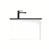 Viseča kopalniška omarica z umivalnikom SAT B-Way 1 v sijajni beli barvi 59x45x30 cm