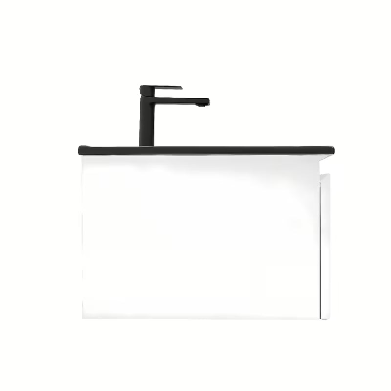 Viseča kopalniška omarica z umivalnikom SAT B-Way 1 v sijajni beli barvi 59x45x30 cm