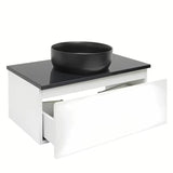 Viseča kopalniška omarica SAT B-Way 1 v beli barvi s sijajno površino in pokrivno ploščo