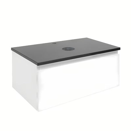 Viseča kopalniška omarica SAT B-Way 1 v beli barvi s sijajno površino, 79x45x30 cm.