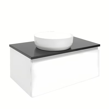 Viseča kopalniška omarica SAT B-Way 1 v beli barvi s sijajno površino, 79x45x30 cm.