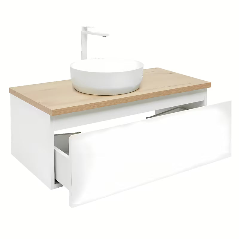 Viseča kopalniška omarica SAT B-Way 1 99x45x30 cm u bijelom sjaju s pokrivno ploščo