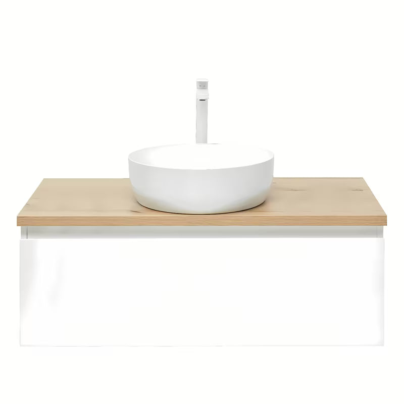 Viseča kopalniška omarica SAT B-Way 1 99x45x30 cm u bijelom sjaju s pokrivno ploščo