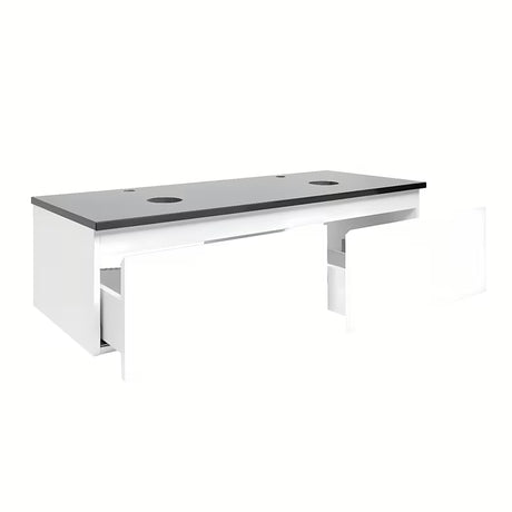 Viseča kopalniška omarica SAT B-Way 1 u bijelom sjaju s pokrivno ploščo 119x45x30 cm