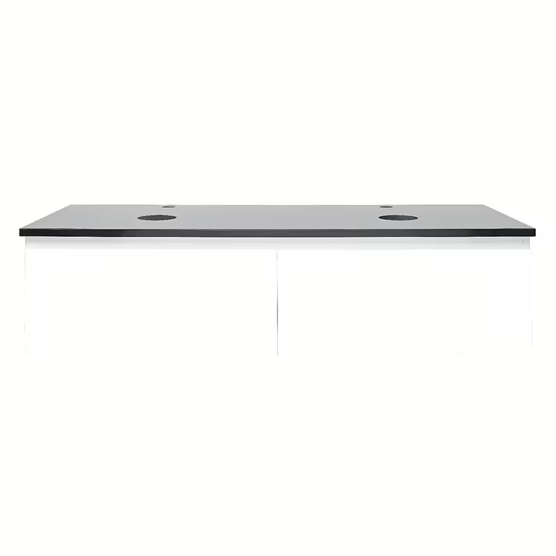 Viseča kopalniška omarica SAT B-Way 1 u sjajnoj bijeloj boji s granitnom pokrovnom pločom