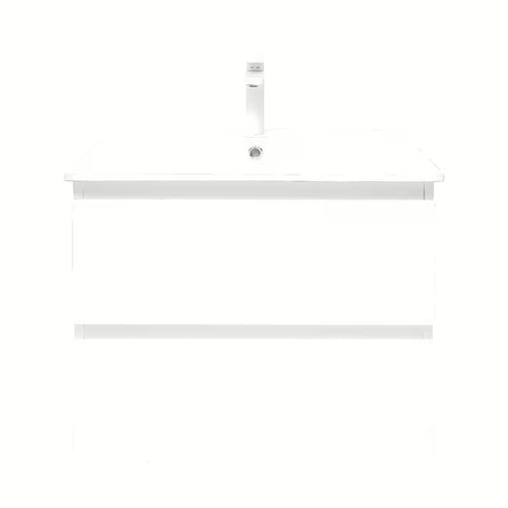 Viseča kopalniška omarica SAT B-Way 1 u sjajno bijeloj boji z umivalnikom i s dvije ladice