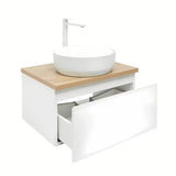 Viseča kopalniška omarica SAT B-Way 1 u bijeloj boji sa sjajnom završnom obradom, 59x45x30 cm.