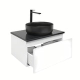 Viseča kopalniška omarica SAT B-Way 1 u bijelom sjaju s pokrivno ploščo