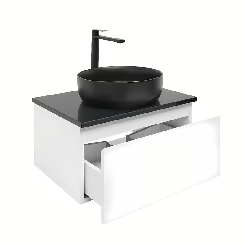 Viseča kopalniška omarica SAT B-Way 1 u bijelom sjaju s pokrivno ploščo