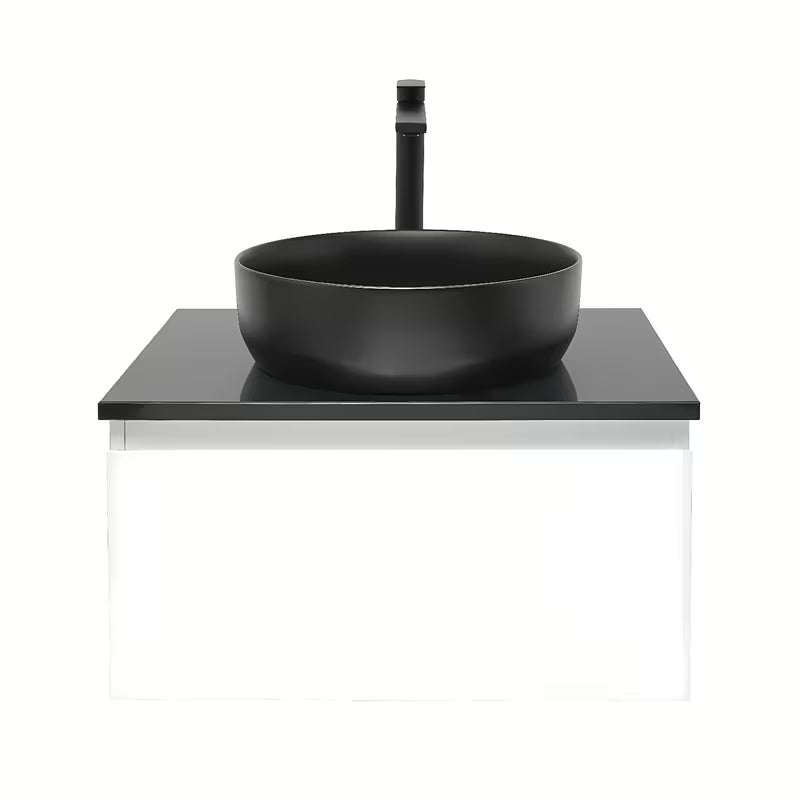 Viseča kopalniška omarica SAT B-Way 1 u bijelom sjaju s pokrivno ploščo