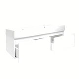 Viseča kopalniška omarica SAT B-Way 1 s keramičkim dvostrukim umivaonikom u sjajnoj bijeloj boji