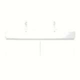 Viseča kopalniška omarica SAT B-Way 1 s keramičkim dvostrukim umivaonikom u sjajnoj bijeloj boji