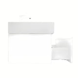 Viseča kopalniška omarica SAT B-Way 1 s keramičkim dvostrukim umivaonikom u sjajnoj bijeloj boji