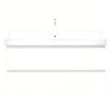 Viseča kopalniška omarica s keramičkim umivaonikom SAT B-Way 1 u bijeloj boji sa sjajnom završnom obradom