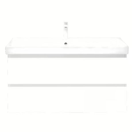 Viseča kopalniška omarica s keramičkim umivaonikom SAT B-Way 1 u bijeloj boji sa sjajnom završnom obradom