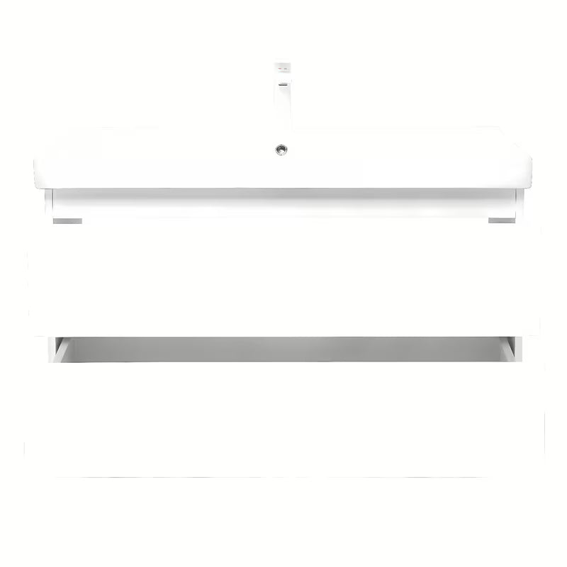 Viseča kopalniška omarica s keramičkim umivaonikom SAT B-Way 1 u bijeloj boji sa sjajnom završnom obradom