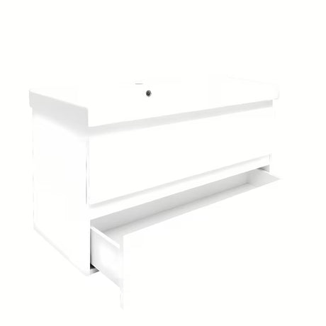 Viseča kopalniška omarica s keramičkim umivaonikom SAT B-Way 1 u bijeloj sjajnoj boji