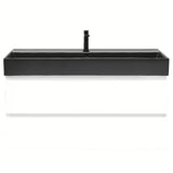 Viseča kopalniška omarica SAT B-Way 1 s keramičkim umivaonikom u bijeloj sjajnoj boji 99x50x45 cm