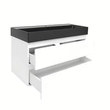 Viseča kopalniška omarica z umivalnikom SAT B-Way 1 u sjajnoj bijeloj boji 99x50x45 cm