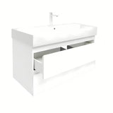 Viseča kopalniška omarica SAT B-Way 1 s keramičkim umivaonikom u bijeloj boji sa sjajnom završnom obradom.