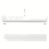 Viseča kopalniška omarica SAT B-Way 1 s keramičkim umivaonikom u bijeloj boji sa sjajnom završnom obradom.