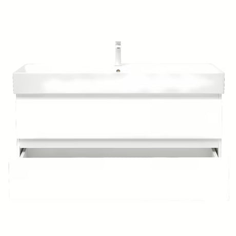 Viseča kopalniška omarica SAT B-Way 1 s keramičkim umivaonikom u bijeloj boji sa sjajnom završnom obradom.