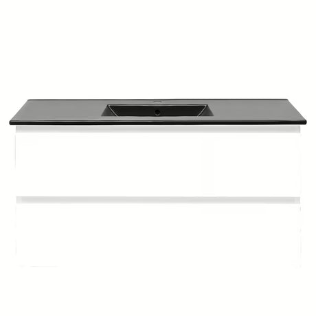 Viseča kopalniška omarica z umivalnikom SAT B-Way 1 u sjajno bijeloj boji s dvije ladice