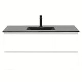 Viseča kopalniška omarica z umivalnikom SAT B-Way 1 u sjajnoj bijeloj boji s dvije ladice