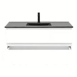 Viseča kopalniška omarica z umivalnikom SAT B-Way 1 u sjajnoj bijeloj boji s dvije ladice