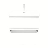 Viseča kopalniška omarica s keramičkim umivaonikom SAT B-Way 1 u sjajnoj bijeloj boji, 59x50x45 cm.