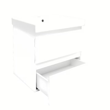 Viseča kopalniška omarica s keramičkim umivaonikom SAT B-Way 1 u bijeloj boji sa sjajnom površinom