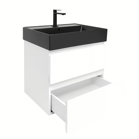 Viseča kopalniška omarica z umivalnikom SAT B-Way 1 u bijelom sjaju