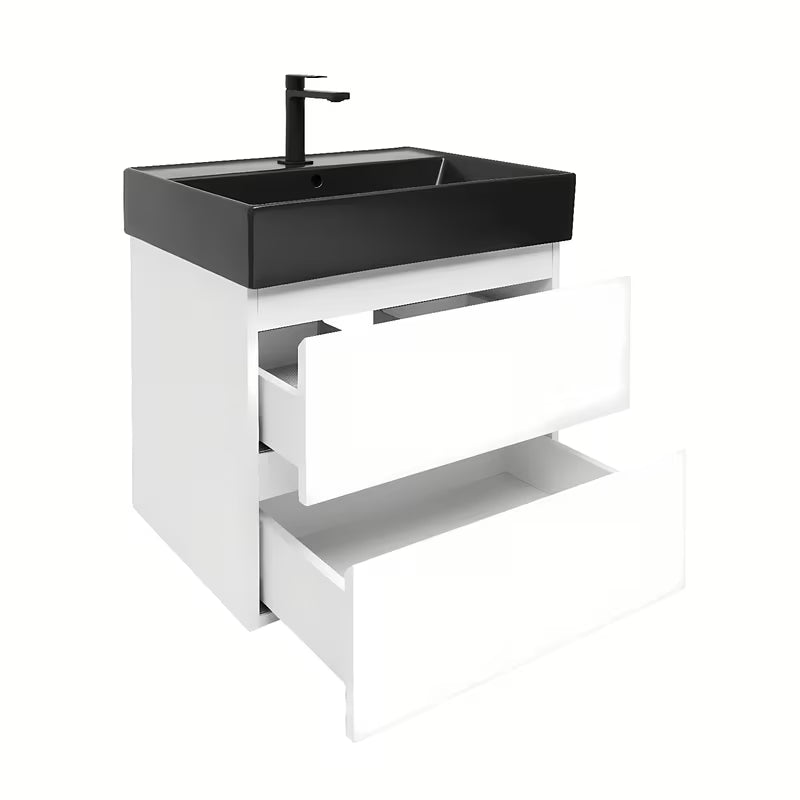 Viseča kopalniška omarica z umivalnikom SAT B-Way 1 u bijelom sjaju