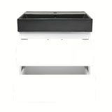 Viseča kopalniška omarica SAT B-Way 1 u bijelom sjaju s keramičkim umivaonikom