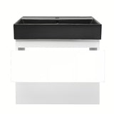 Viseča kopalniška omarica SAT B-Way 1 u bijelom sjaju s keramičkim umivaonikom