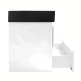 Viseča kopalniška omarica SAT B-Way 1 u bijelom sjaju s keramičkim umivaonikom