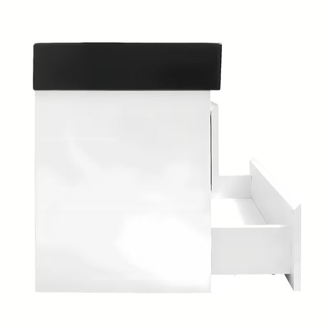 Viseča kopalniška omarica SAT B-Way 1 u bijelom sjaju s keramičkim umivaonikom