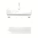 Viseča kopalniška omarica SAT B-Way 1 s keramičkim umivaonikom u bijelom sjaju 59x50x45 cm.