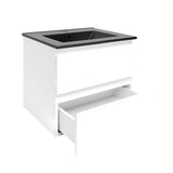 Viseča kopalniška omarica SAT B-Way 1 z umivalnikom u sjajno bijeloj boji