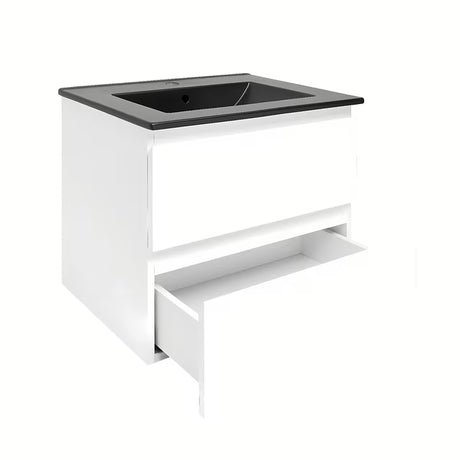 Viseča kopalniška omarica SAT B-Way 1 z umivalnikom u sjajno bijeloj boji