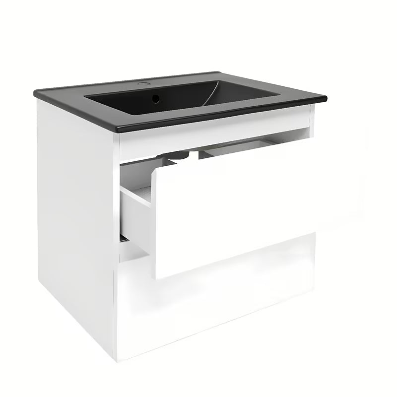 Viseča kopalniška omarica SAT B-Way 1 z umivalnikom u sjajno bijeloj boji