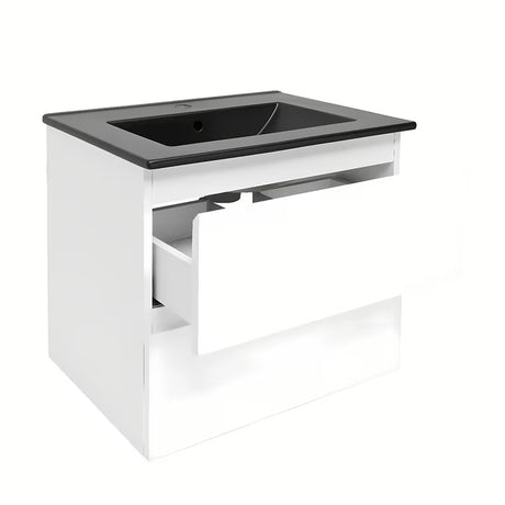 Viseča kopalniška omarica SAT B-Way 1 z umivalnikom u sjajno bijeloj boji